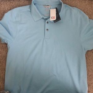 Light blue Cutter and Buck collard shirt size Large!